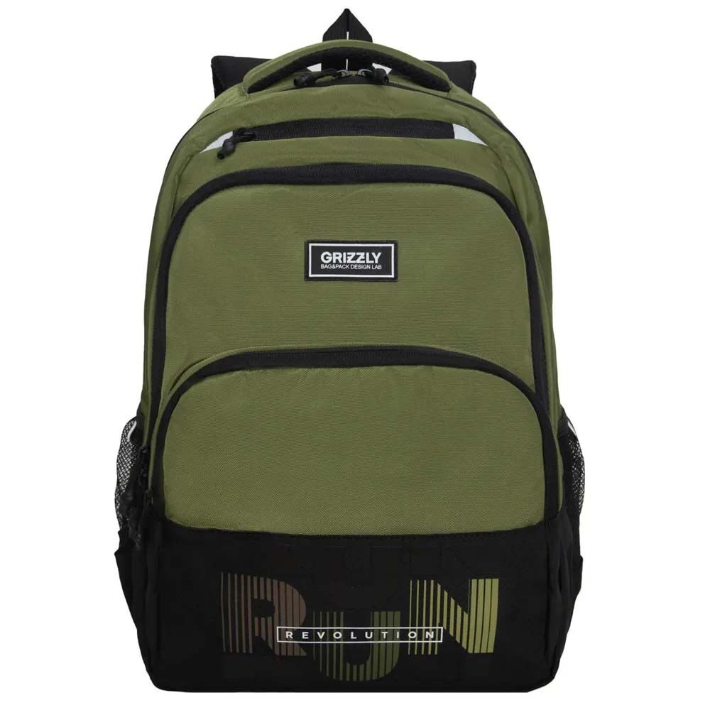 Рюкзак Grizzly RU-530-6/3 черный - оливковый