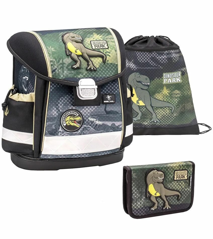 Ранец Belmil Classy Set 403-13/O/9 Dino Park (набор 3 пр.)